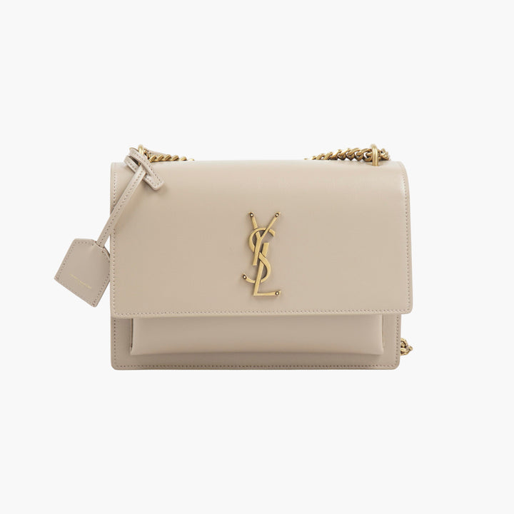 SAINT LAURENT Beige Leather Handbag