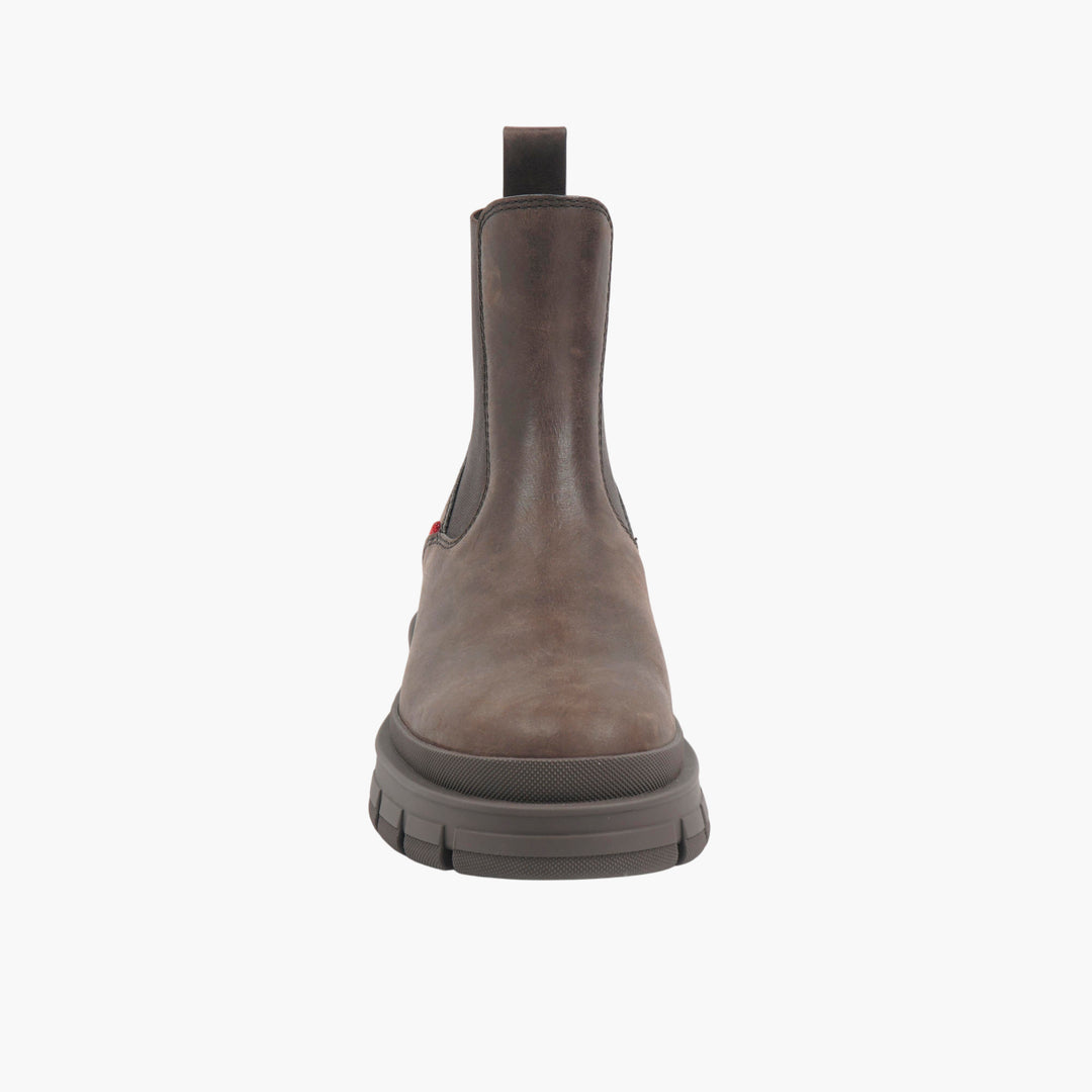 MONCLER Dark Brown Leather Boots