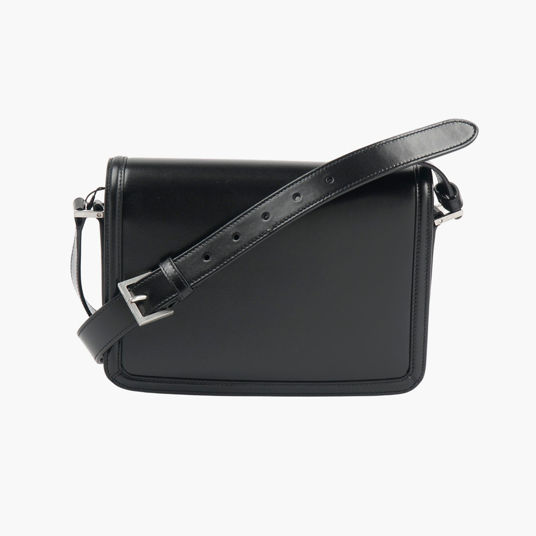 SAINT LAURENT Black Leather Crossbody Bag