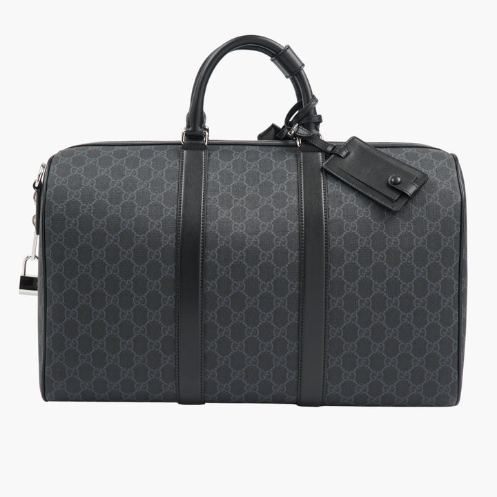 GUCCI Nero GG Monogram Travel Bag