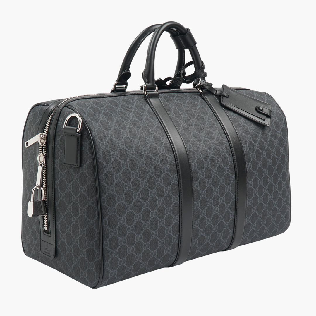 Borsa da viaggio GUCCI nera con monogramma GG