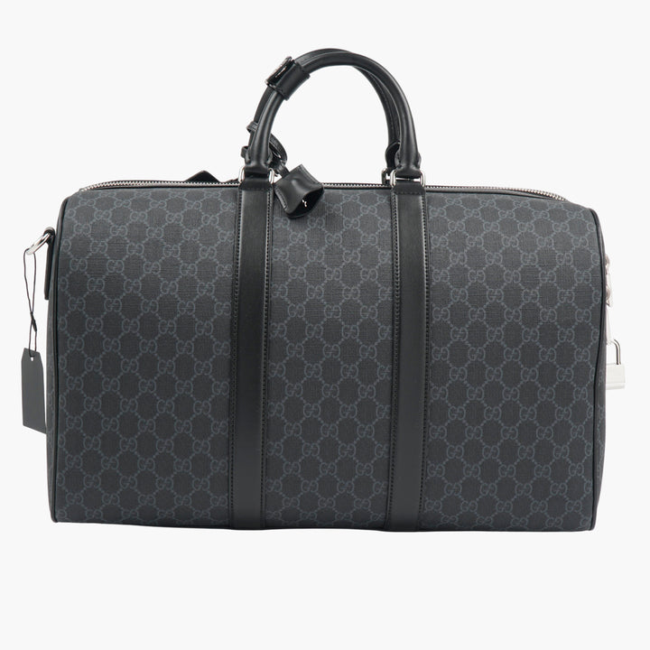 GUCCI Nero GG Monogram Travel Bag