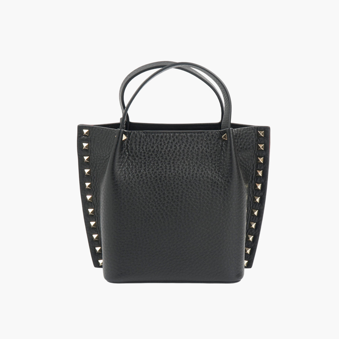 Valentino Rockstud Black Leather Tote