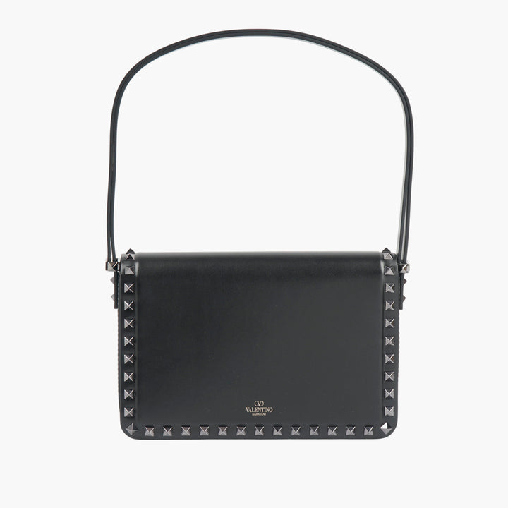 Valentino Rockstud Leather Shoulder Bag Nero