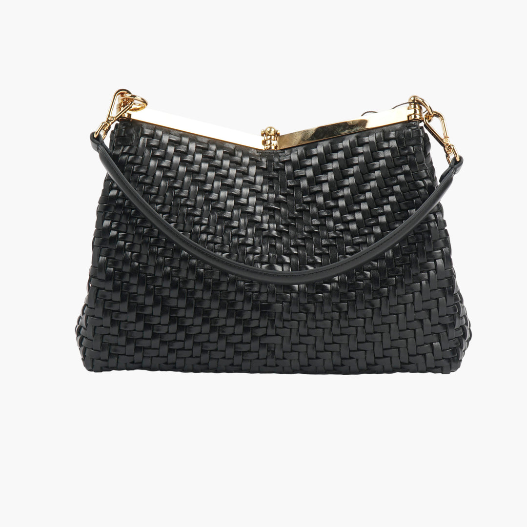 ETRO Black Gold Woven Handbag