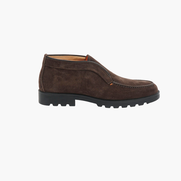 SANTONI Dark Brown Leather Shoes