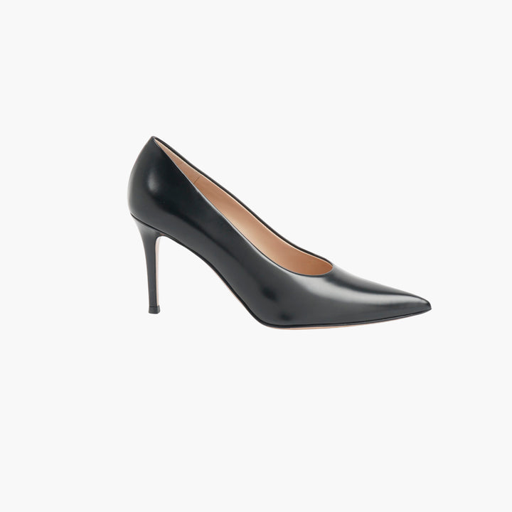 GIANVITO ROSSI Nero Leather Heels