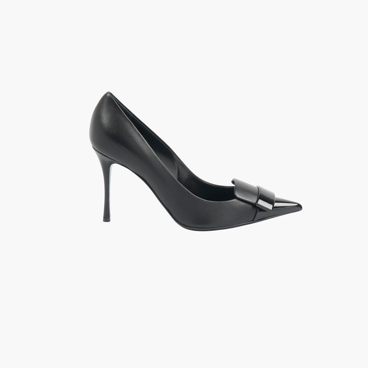 Sergio Rossi Black Leather Stiletto Pumps