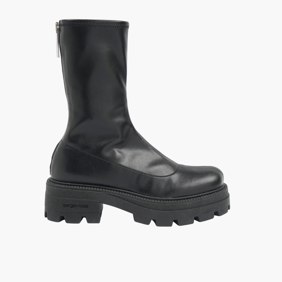 SERGIO ROSSI Black Milla Zipped Boots