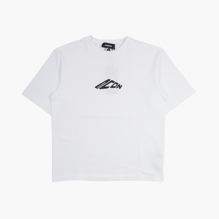 T-shirt con logo in cotone bianco DSQUARED2