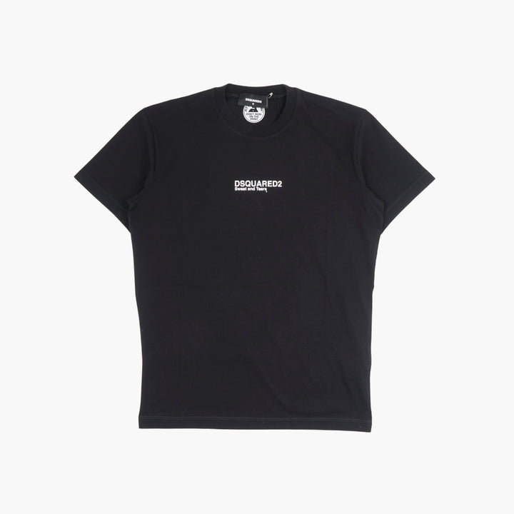 T-shirt con logo in cotone nero DSQUARED2