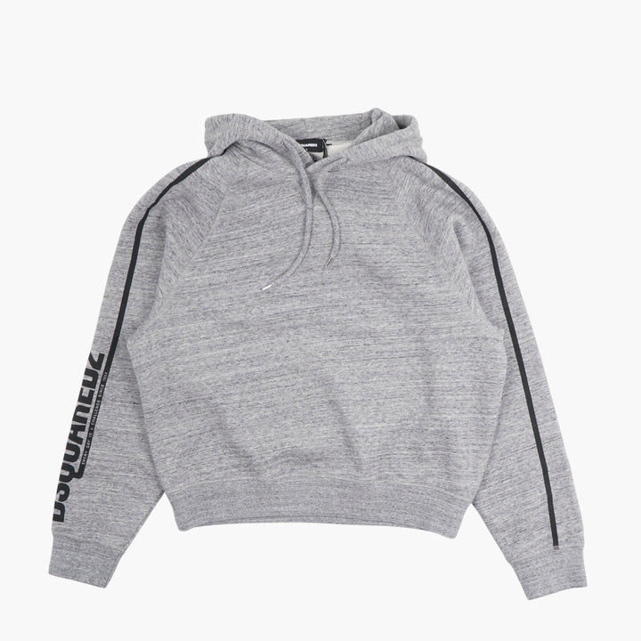 DSQUARED2 Grey-Black Hoodie with Branding