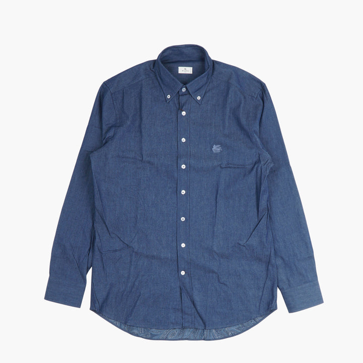 ETRO Cotton Denim Blue Shirt