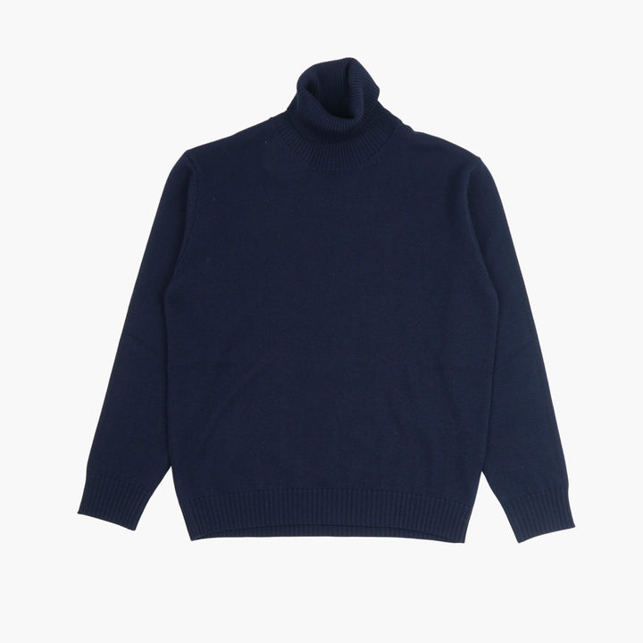 Ballantyne Wool Turtleneck Sweater Navy