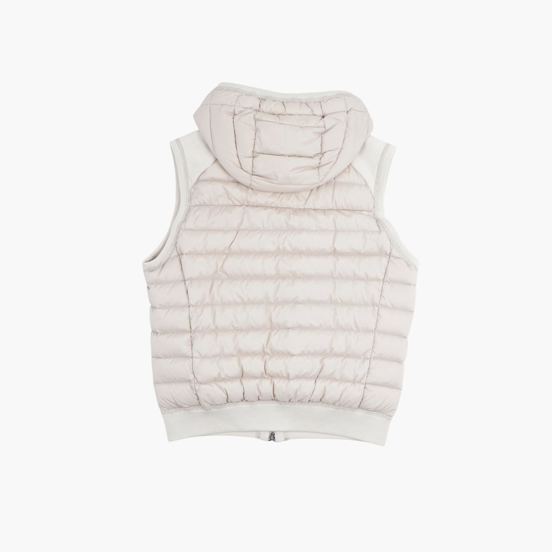 Moorer Beige Padded Vest with Hood