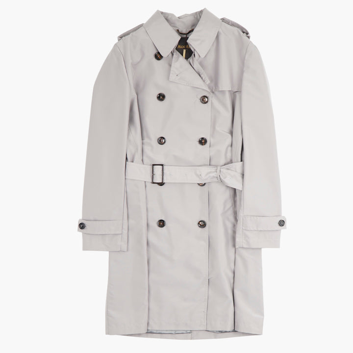 Moorer Beige Double-Breasted Trench Coat