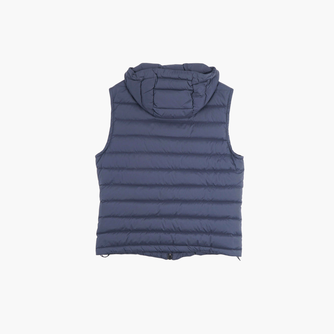 Moorer Blue Sleeveless Puffer Vest