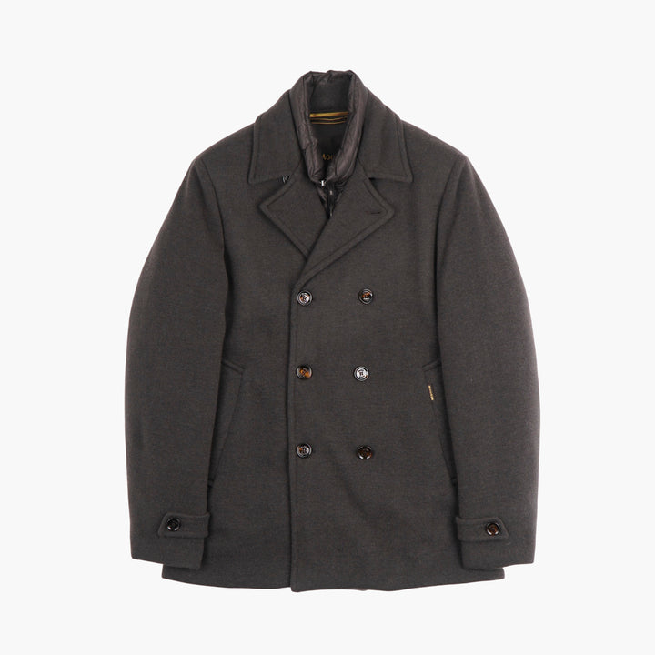 Moorer Wool Coat Marrone Brown