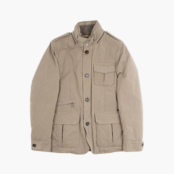 Moorer Beige Jacket with Multiple Pockets