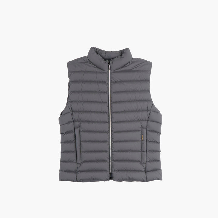 Moorer Grey Quilted Puffer Vest