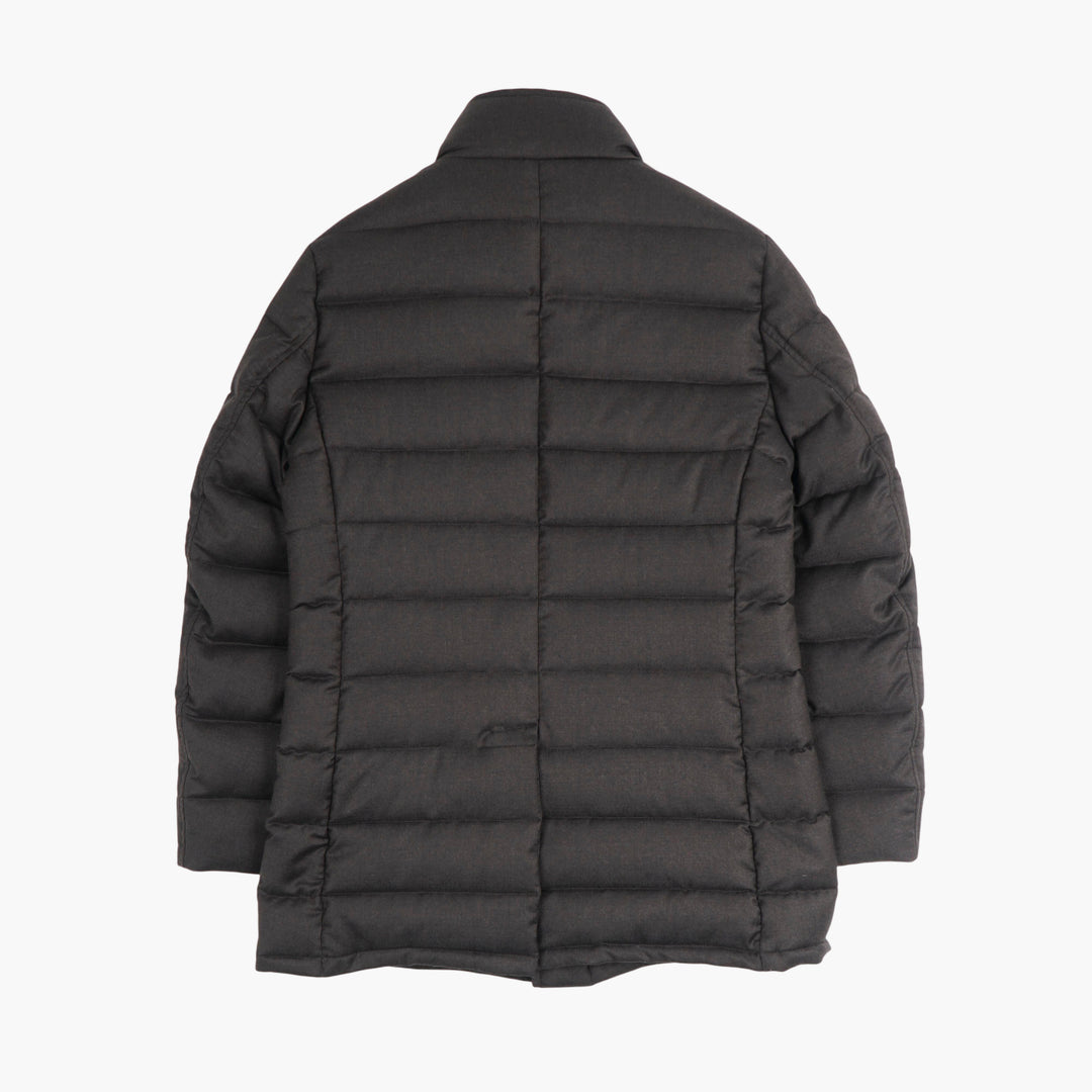 Moorer Blue Wool Quilted Jacket