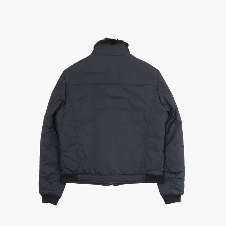 Moorer Blue Jacket with Plush Collar