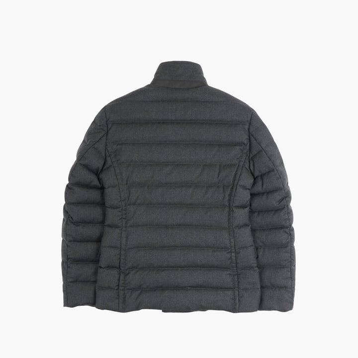 Moorer Grey Quilted Double-Breasted Jacket