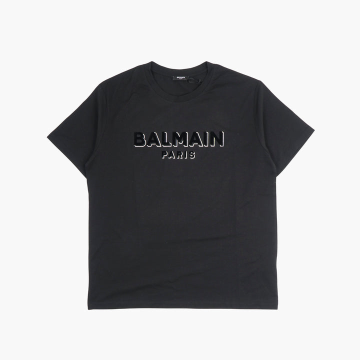 Balmain Black Cotton Logo T-Shirt