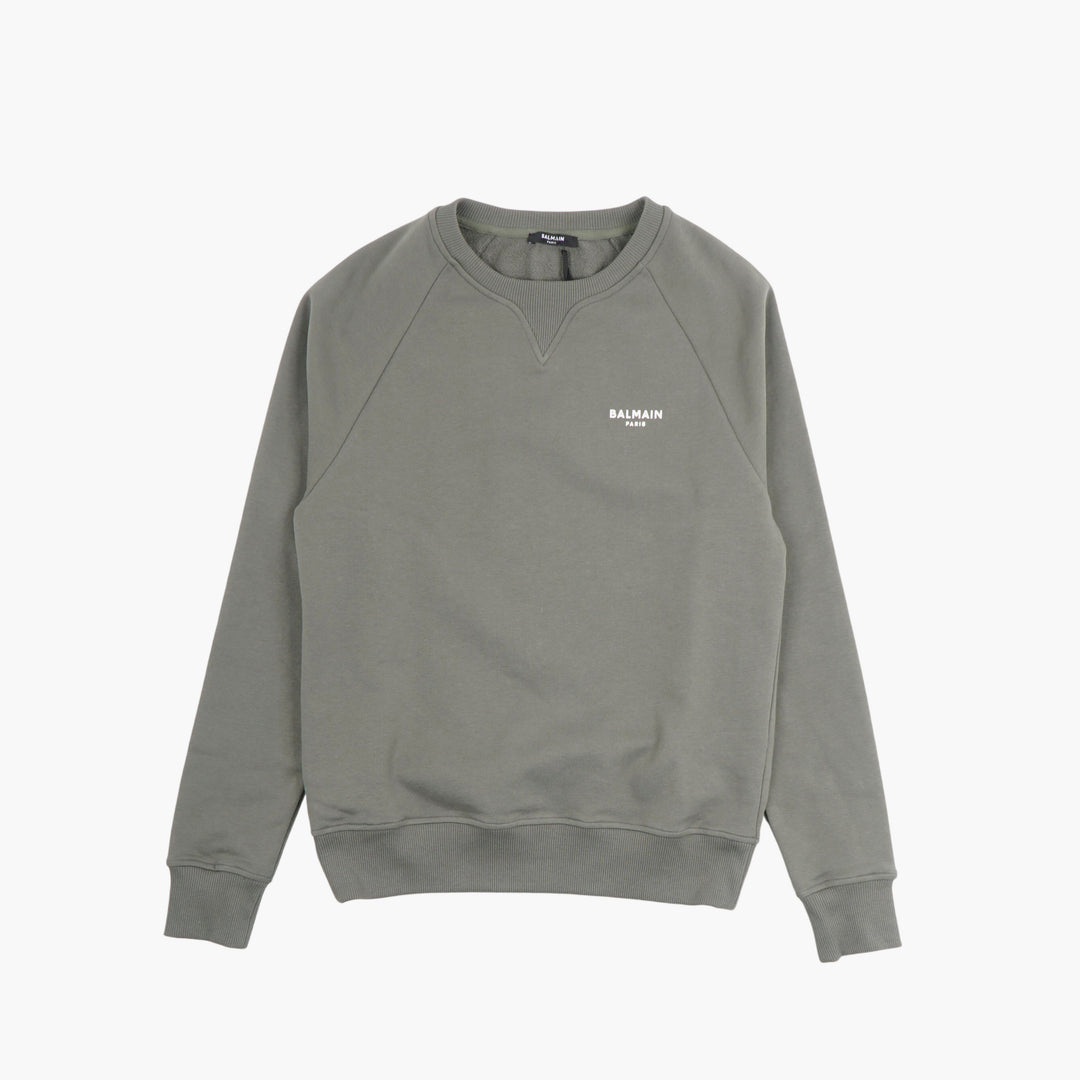 Balmain Verde Sweatshirt with Logo