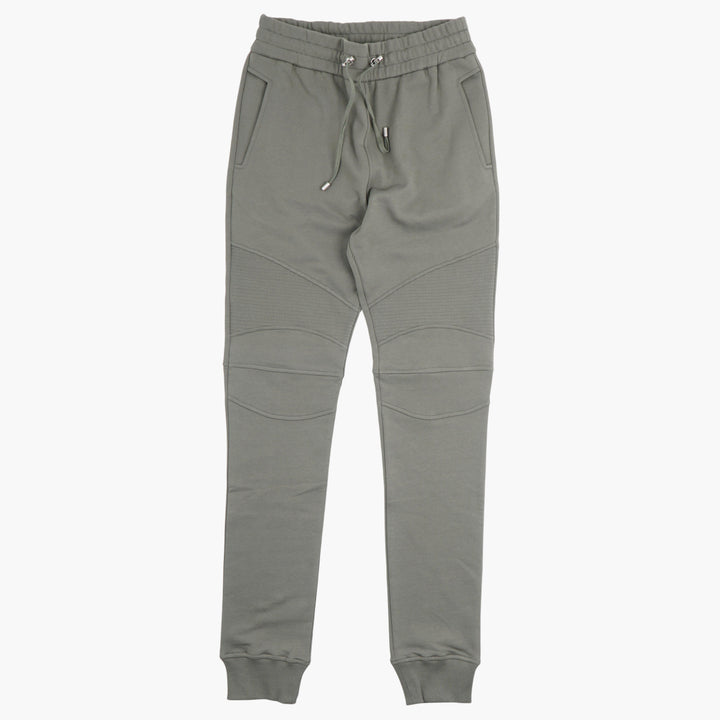 Balmain Verde Joggers with Ribbed Knees