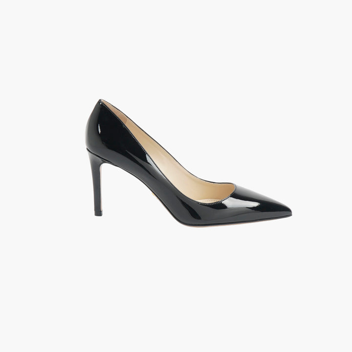 PRADA Black Patent Leather High-Heeled Pumps