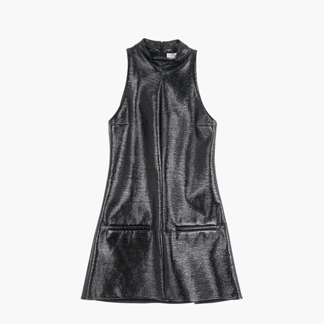 Courreges Paris Black Sleeveless Dress