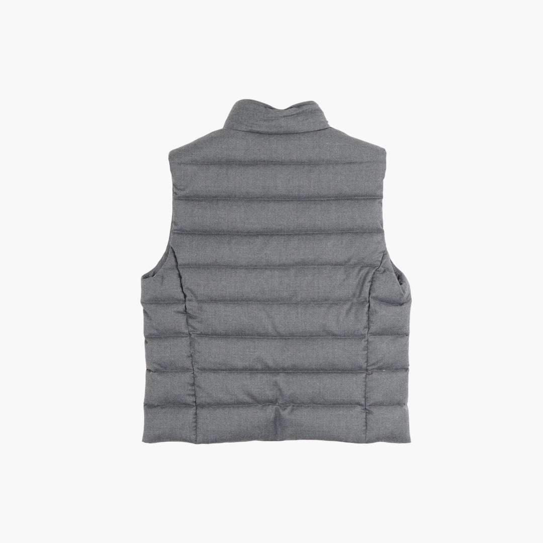 Moorer Grey Quilted Wool Vest