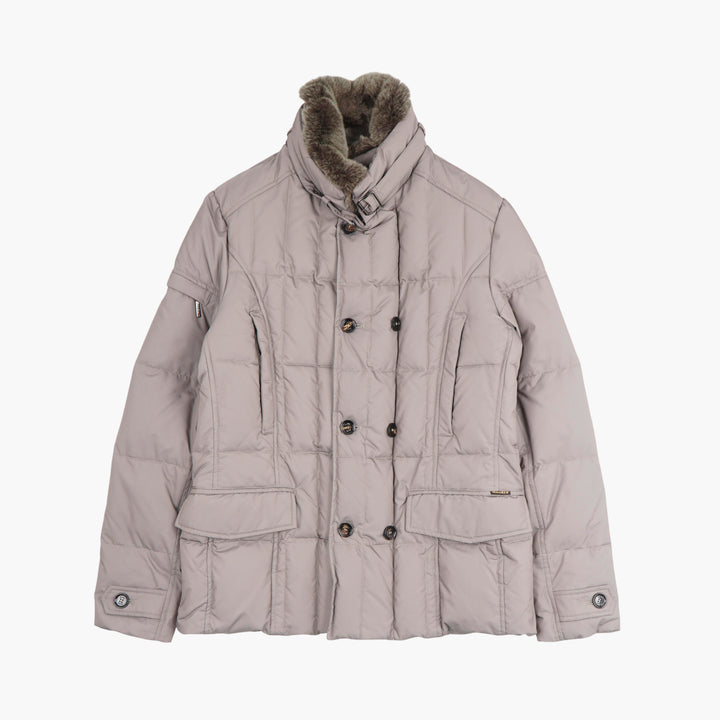 Moorer Beige Quilted Jacket