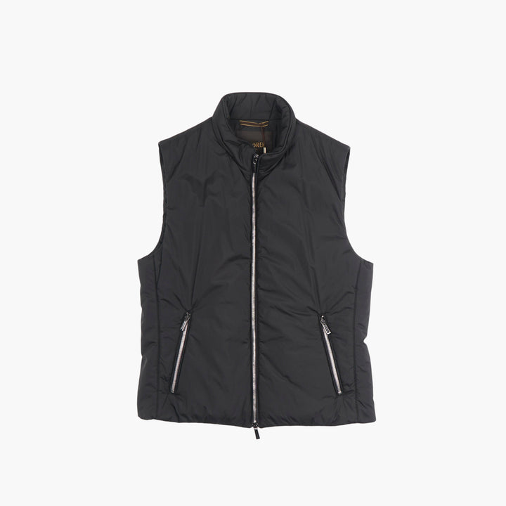 Moorer Black Vest with Zipper Pockets