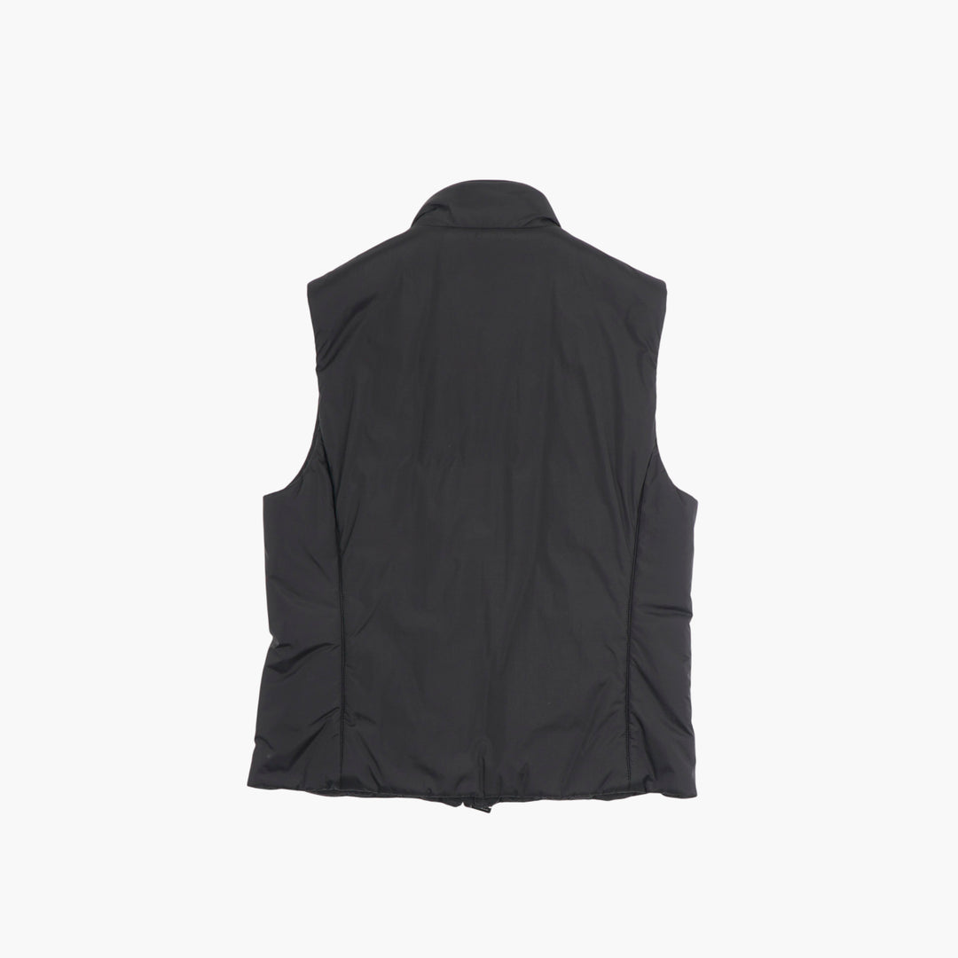 Gilet nero Moorer con tasche con cerniera