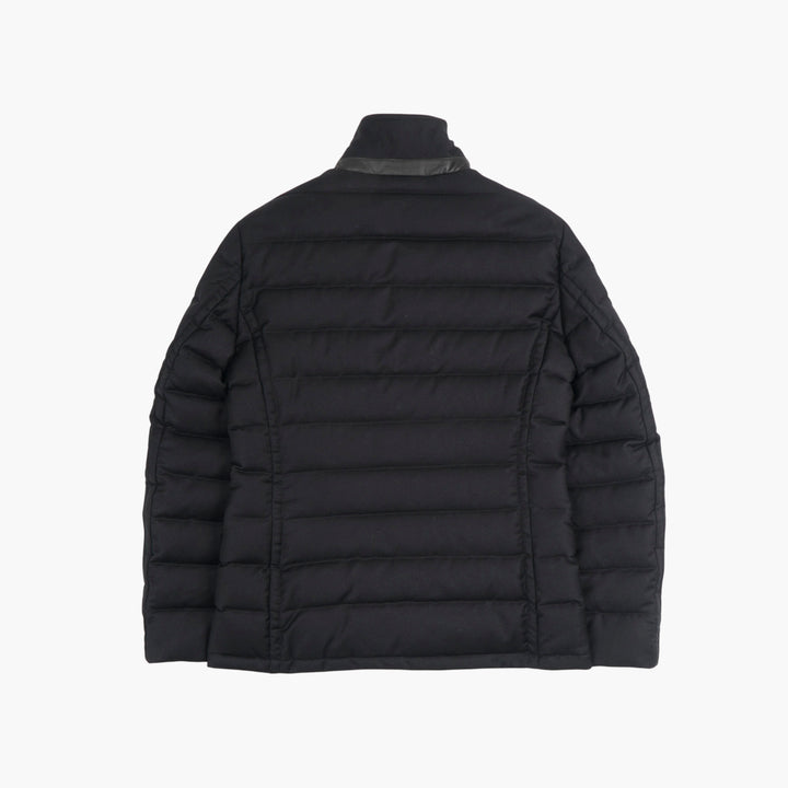 Moorer Black Wool Quilted Jacket