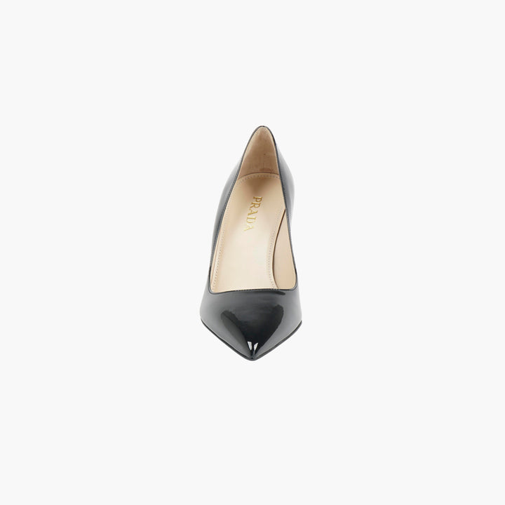 PRADA Black Patent Leather High-Heeled Pumps