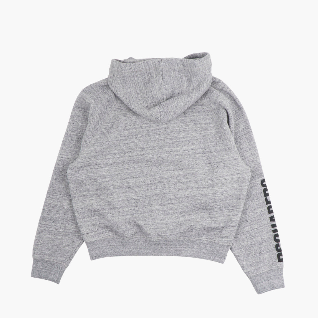 DSQUARED2 Grey-Black Hoodie with Branding