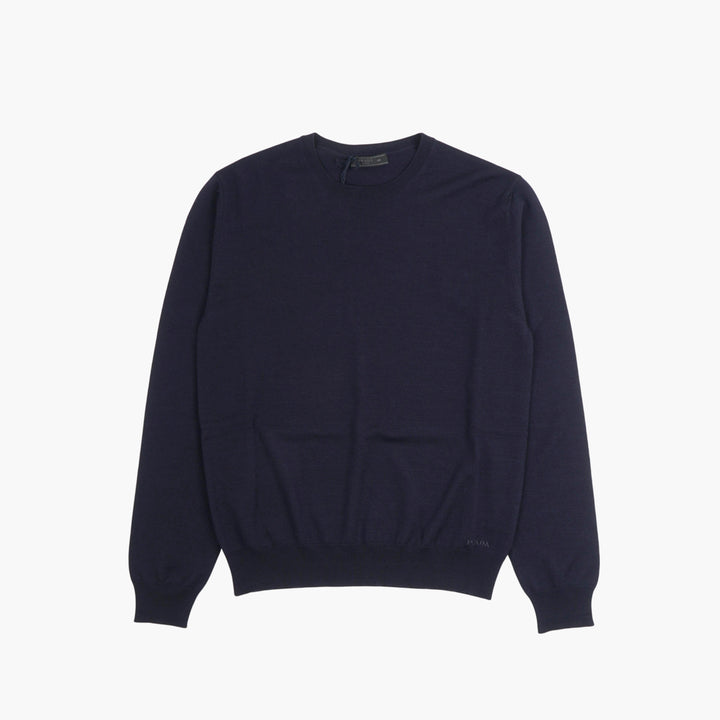 PRADA Blue Crew Neck Sweater