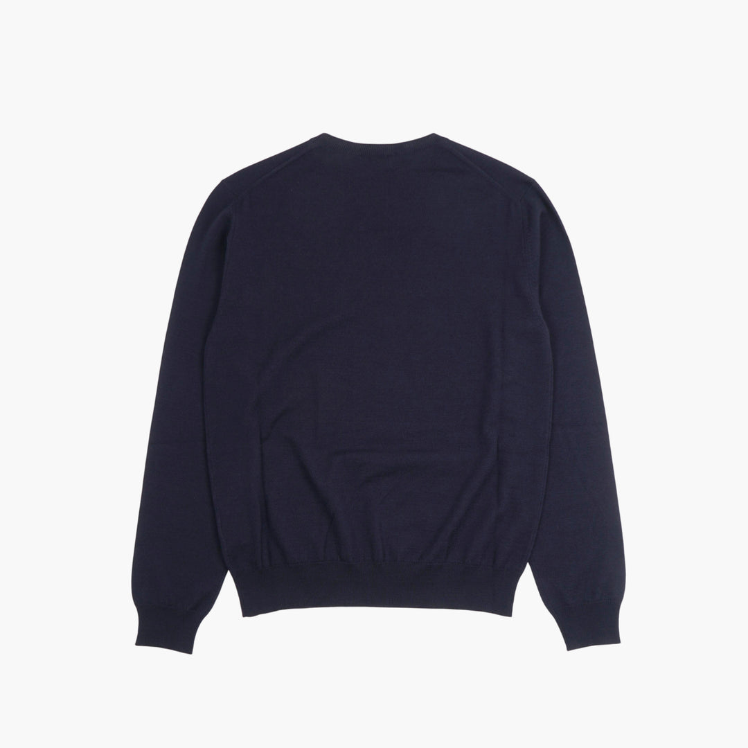 Maglione girocollo blu PRADA