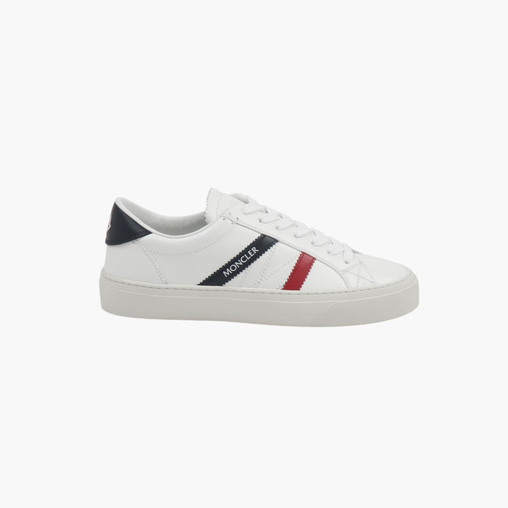 Moncler White-Multi Leather Sneakers