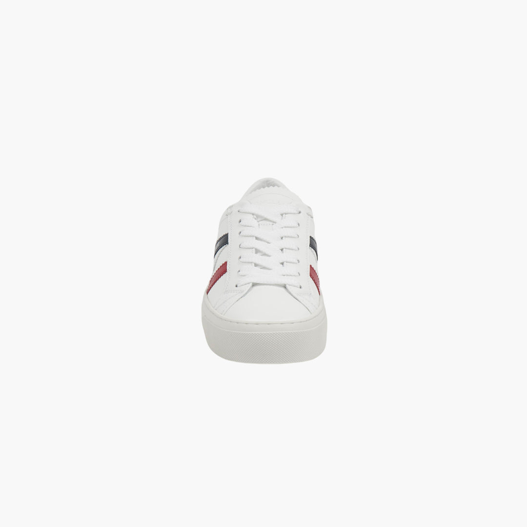 Moncler White-Multi Leather Sneakers