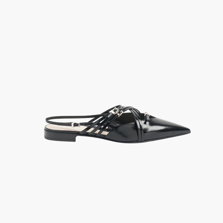 GUCCI Black Patent Leather Flats