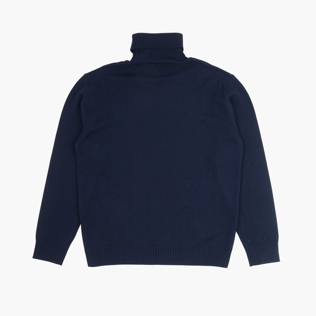 Ballantyne Wool Turtleneck Sweater Navy