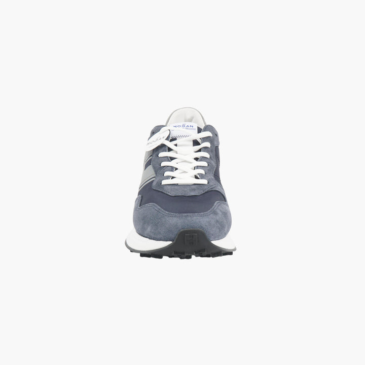 Hogan Navy-Grey Suede Textile Sneakers