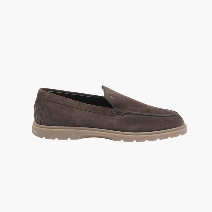 Tod's Dark Brown Suede Loafers