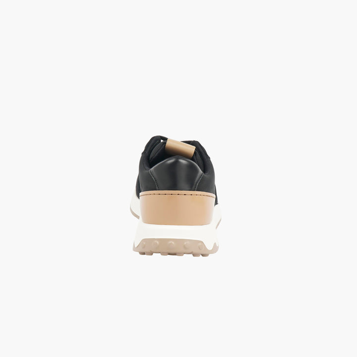 TOD'S Black-Beige Sneakers with Cushioned Sole