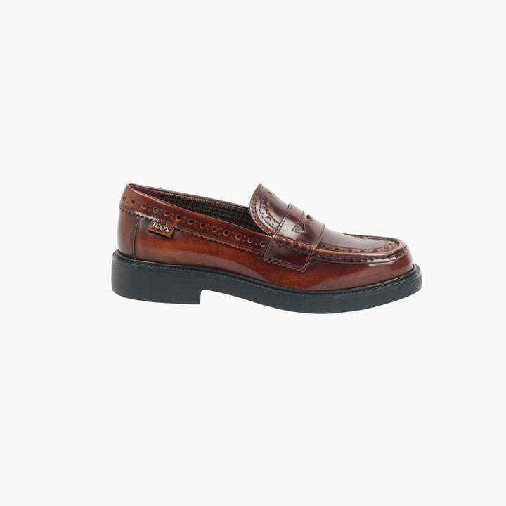 TOD'S Brown-Black Leather Loafers