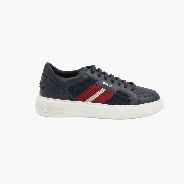 Bally Navy-Multi Sneakers with Stripes